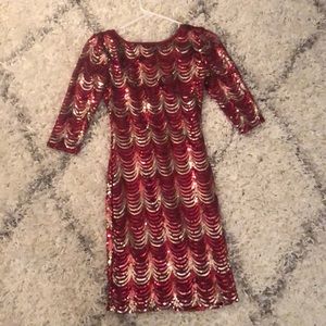 Red Sequin Dress